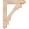 Ekena Millwork Merced Arts and Crafts Smooth Bracket w/ Offset Brace, Douglas Fir, 7 1/2"W x 34"D x 42"H BKT0806X34X42MRC03SDF - alternate 4